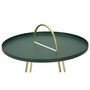 Voir la diapositive 4 : Paris Prix Table d'Appoint Design  Grent  59cm Vert & Or