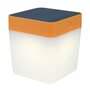 Paris Prix Lampe de Table Solaire  Cube LED  14cm Orange