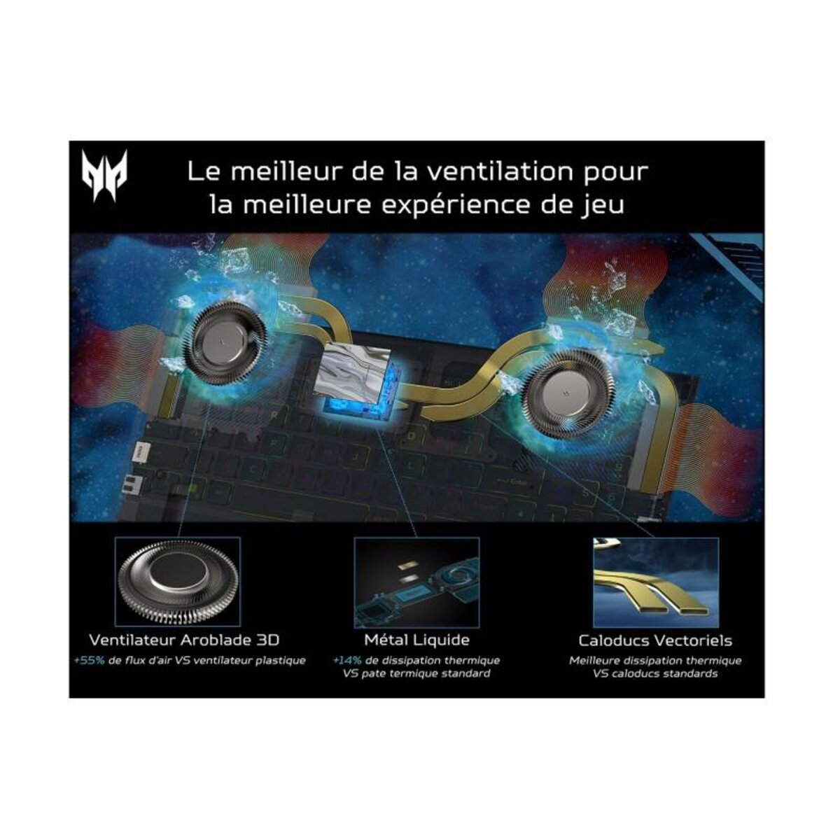 ACER PC portable Acer Gaming Predator Helios Neo 16 PHN16 72 759C 16 WQXGA Intel Core i7 14650HX RAM 16 Go DDR5 512 Go SSD GeForce