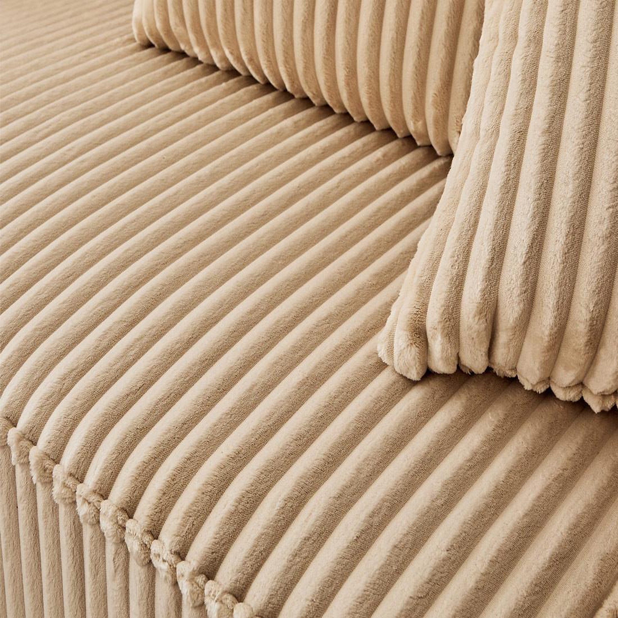 Voir la diapositive 3 : LISA DESIGN Colombine - module d'assise droit - en velours côtelé grosses côtes