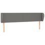 Voir la diapositive 2 : VIDAXL Tete de lit avec oreilles Gris fonce 163x23x78/88 cm Tissu