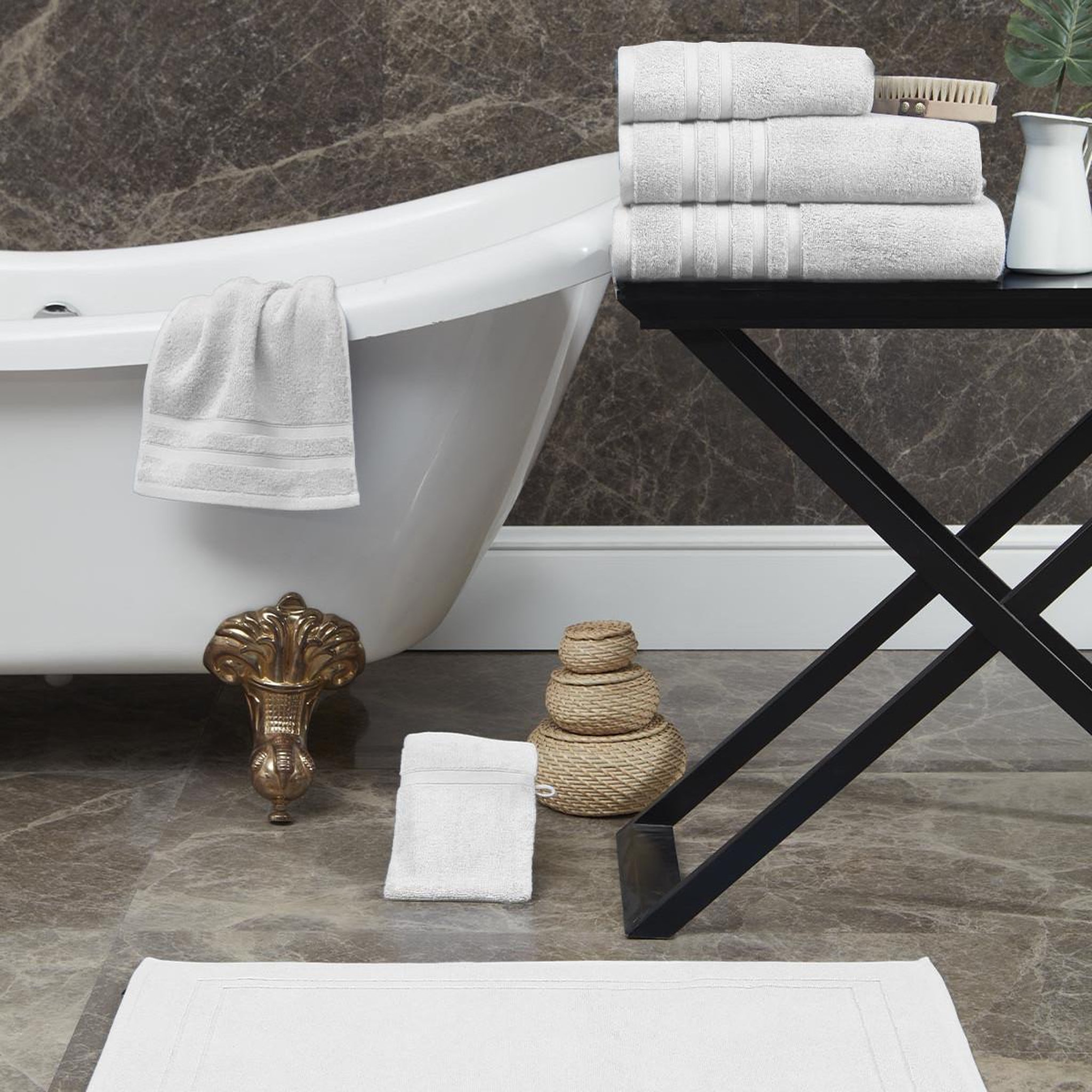 Voir la diapositive 4 : Sensei Maison Maxi drap de bain 600 g/m² SENSILK - 100x150 cm