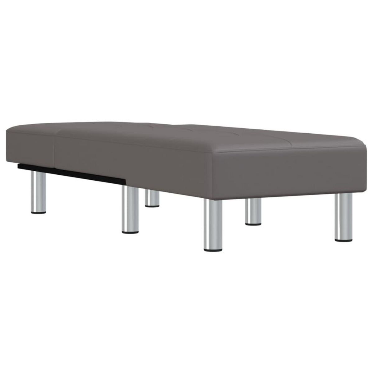 VIDAXL Chaise longue gris similicuir