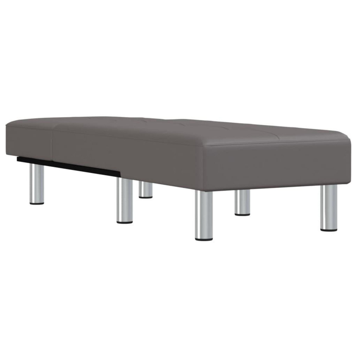 VIDAXL Chaise longue gris similicuir