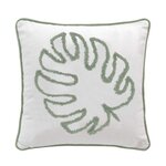 Paris Prix Housse de Coussin  Mahe  40x40cm Naturel & Vert