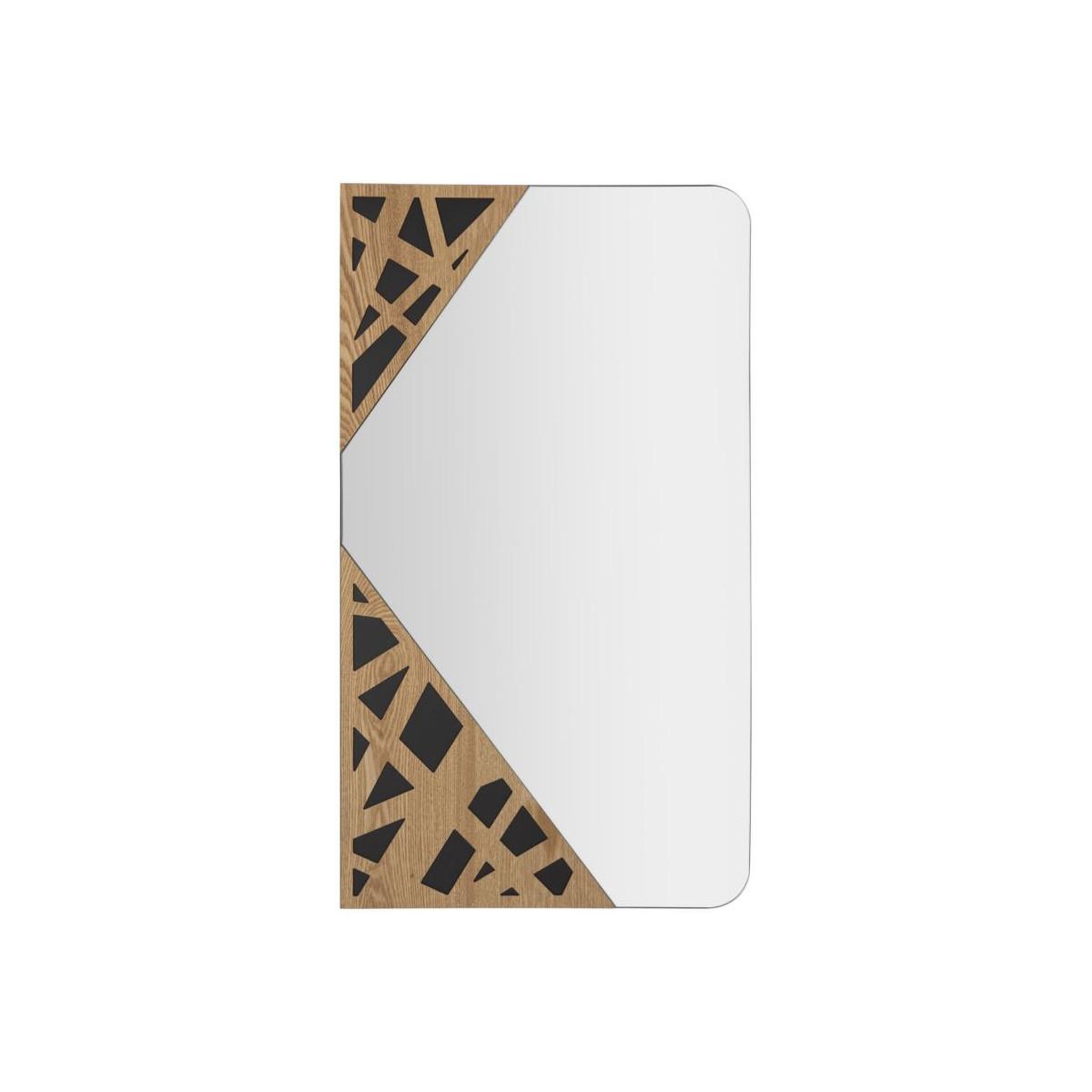 Paris Prix Miroir mural déco  angle  90cm naturel & noir