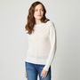 Voir la diapositive 1 : INEXTENSO Pull col rond écru femme