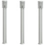 Voir la diapositive 2 : VIDAXL Lampadaires d'exterieur 3 pcs argente 110 cm acier inoxydable
