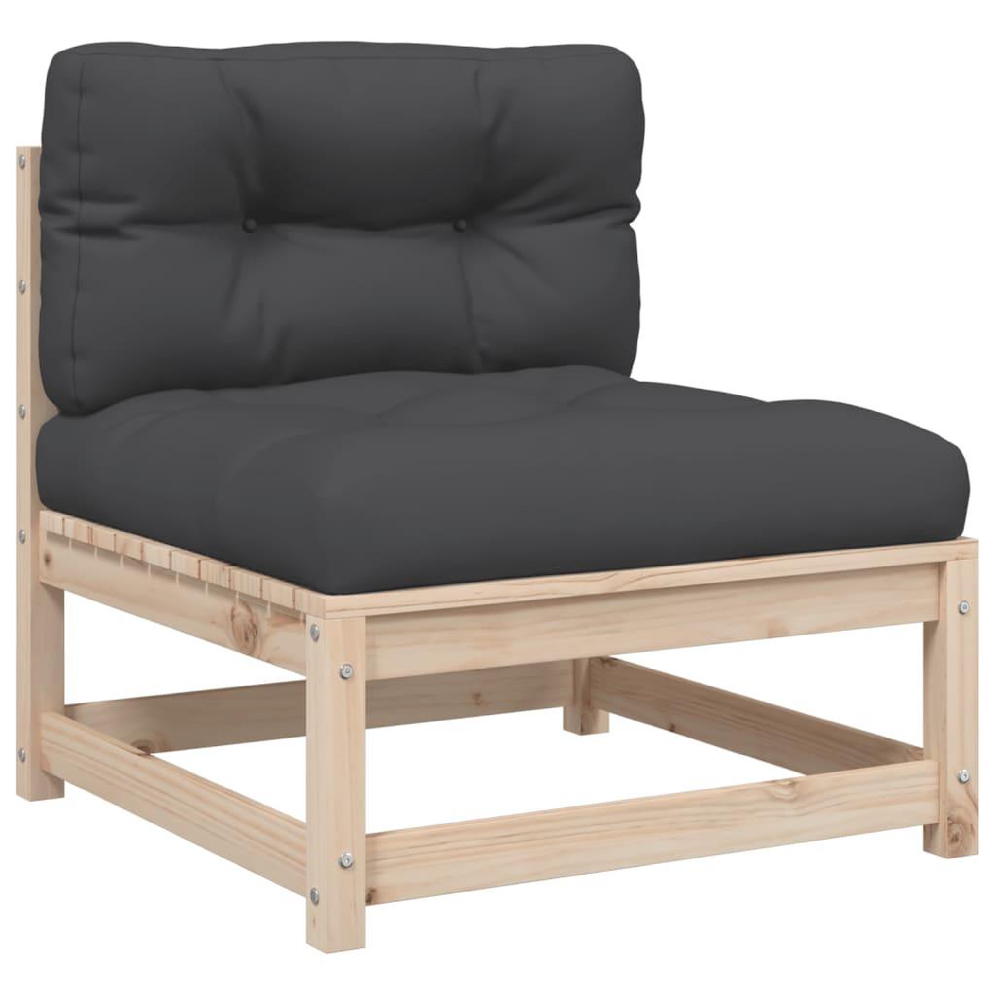 Voir la diapositive 5 : VIDAXL Salon de jardin 3 pcs avec coussins bois de pin massif