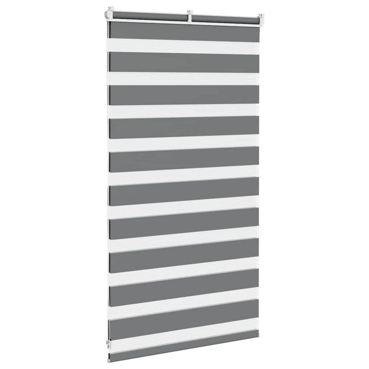 VIDAXL Store zebre gris fonce largeur du tissu 65,9 cm polyester