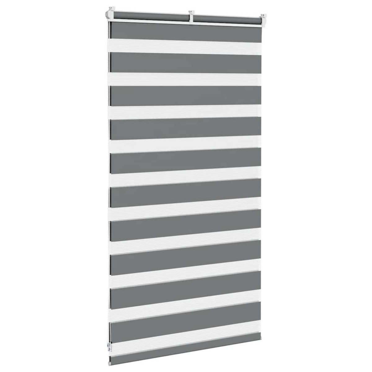 VIDAXL Store zebre gris fonce largeur du tissu 65,9 cm polyester