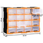 Voir la diapositive 6 : VIDAXL Organisateur multi-tiroirs avec 16 tiroirs centraux 52x16x37 cm