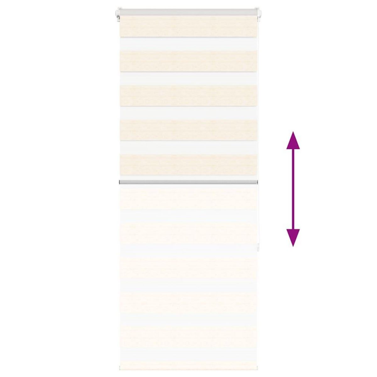 VIDAXL Store zebre beige marbre largeur du tissu 50,9 cm polyester