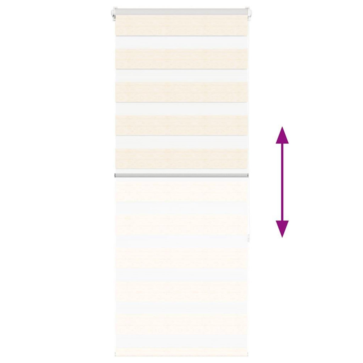 VIDAXL Store zebre beige marbre largeur du tissu 50,9 cm polyester