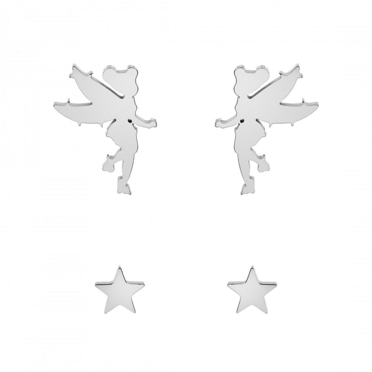 SC CRYSTAL Lot de 2 paires de boucles d'oreilles Disney - Fée Clochette