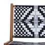 Voir la diapositive 6 : Rendez vous déco Fauteuil noir et blanc en bois de teck et laine tressée - Callie