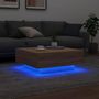 Voir la diapositive 4 : VIDAXL Table basse avec lumieres LED chene sonoma 80x80x31 cm