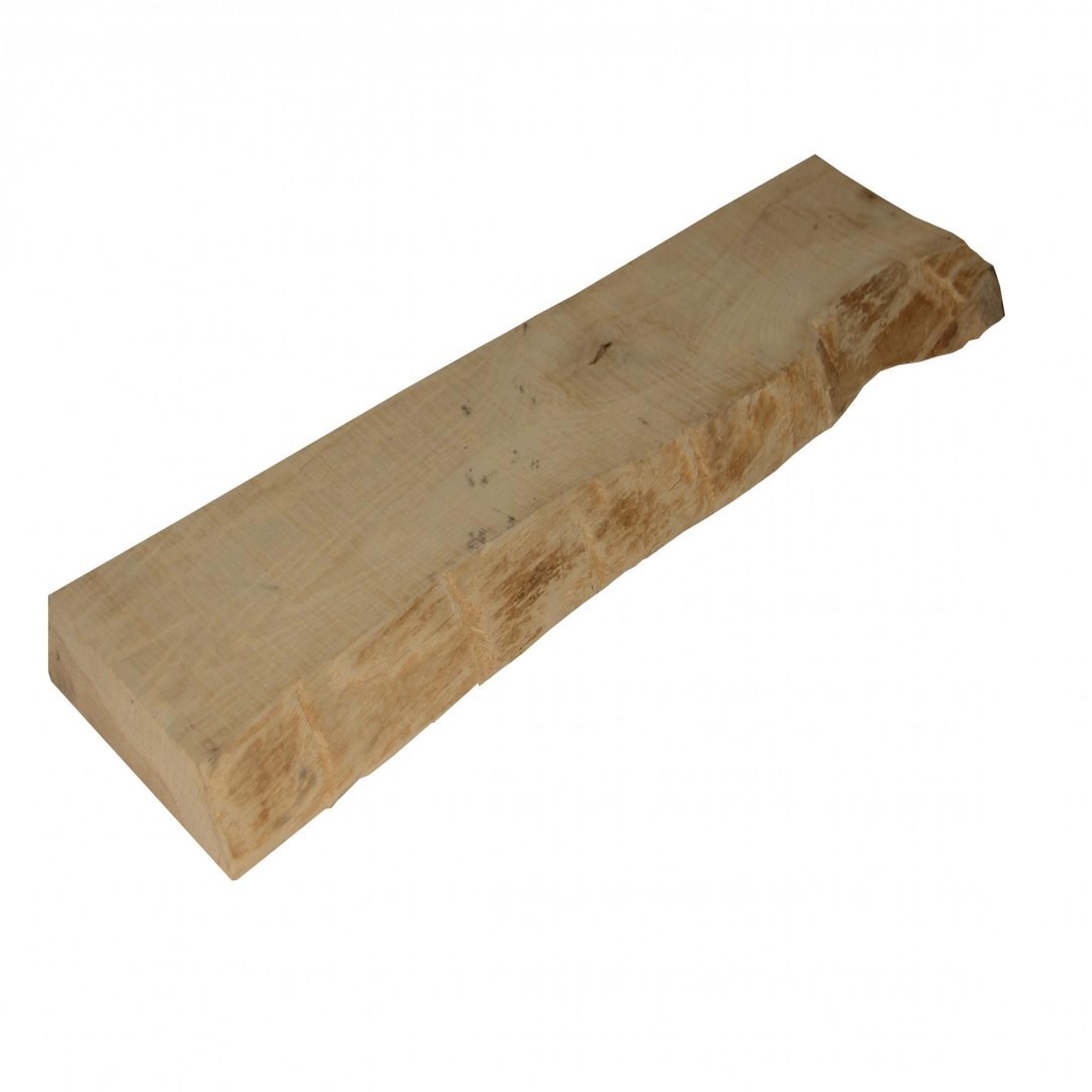 CENTRALE BRICO Etagère murale chêne massif naturel brut, L.90 x P.18.5 cm, Ep.29 mm