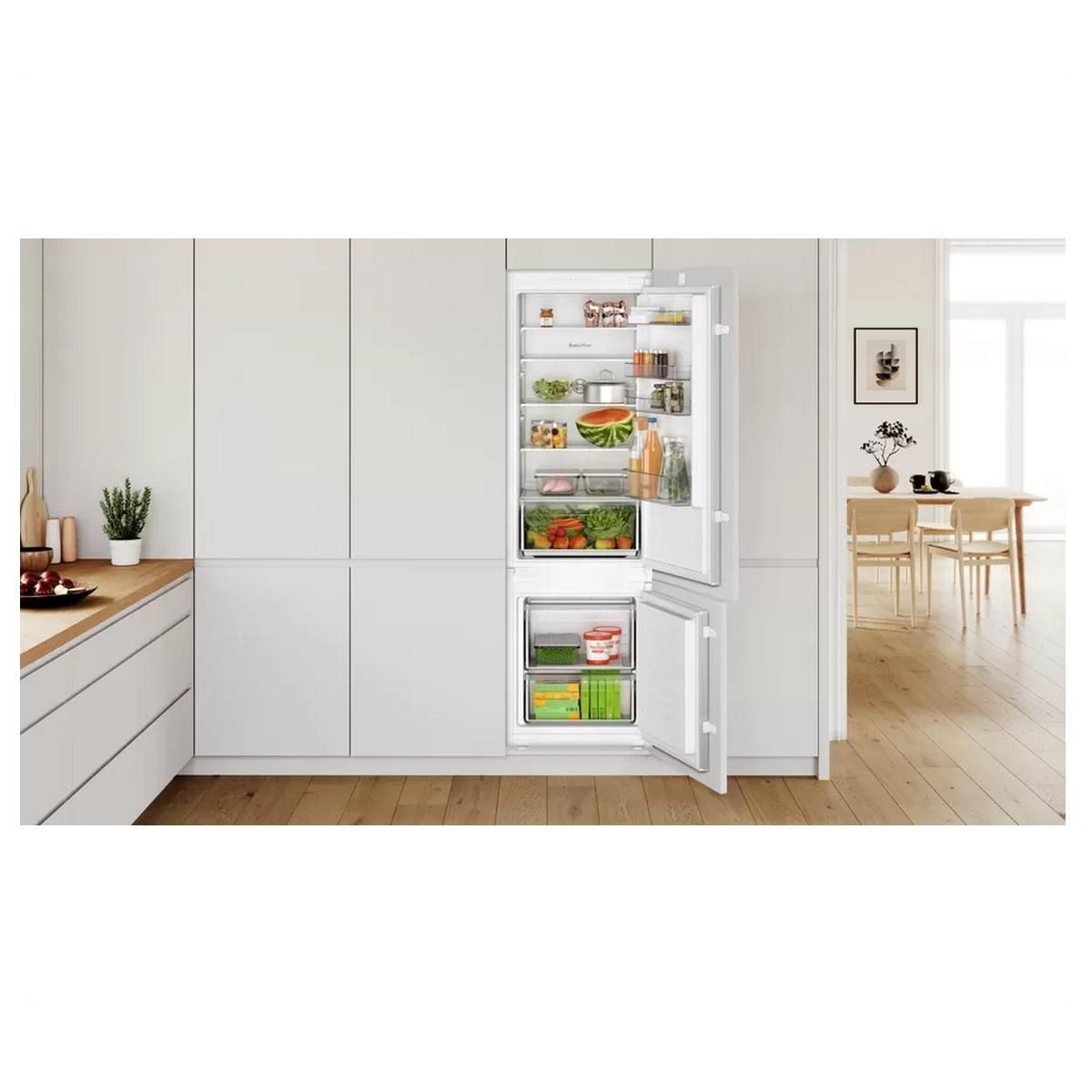 BOSCH Réfrigérateur combiné intégrable à glissière 270l blanc - KIV87NSE0