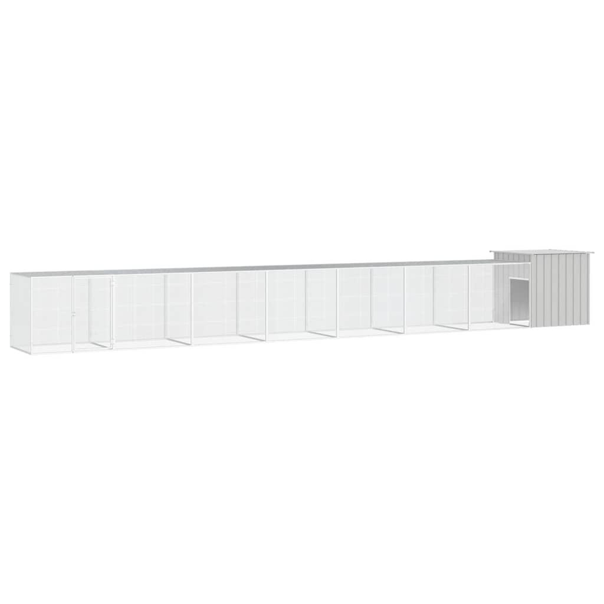 VIDAXL Cage pour poules Gris 800x91x100 cm Acier galvanise