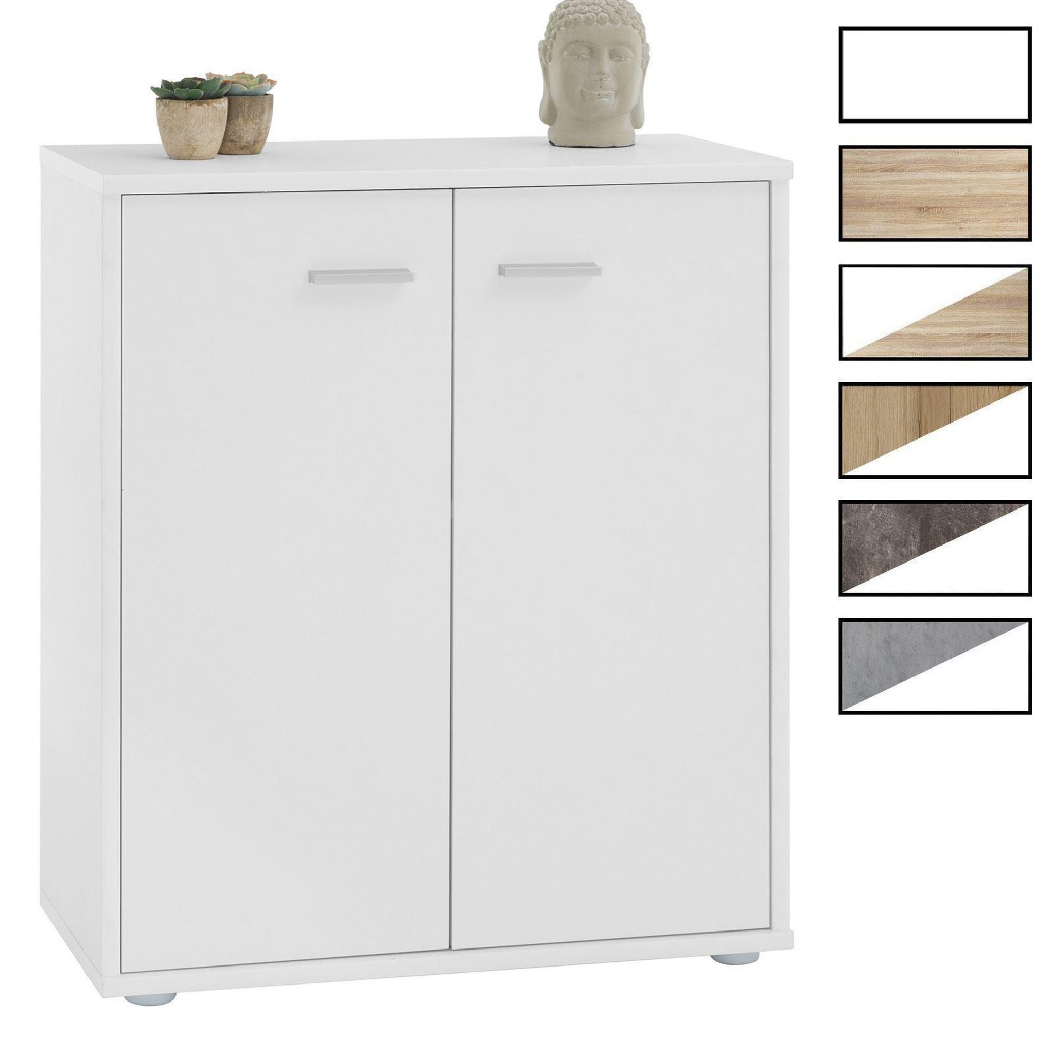 IDIMEX Buffet firmin, en mélaminé. Coloris disponibles : Gris, Marron, Bicolore, Blanc