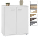 IDIMEX Buffet FIRMIN, en mélaminé. Coloris disponibles : Marron, Gris, Bicolore, Blanc