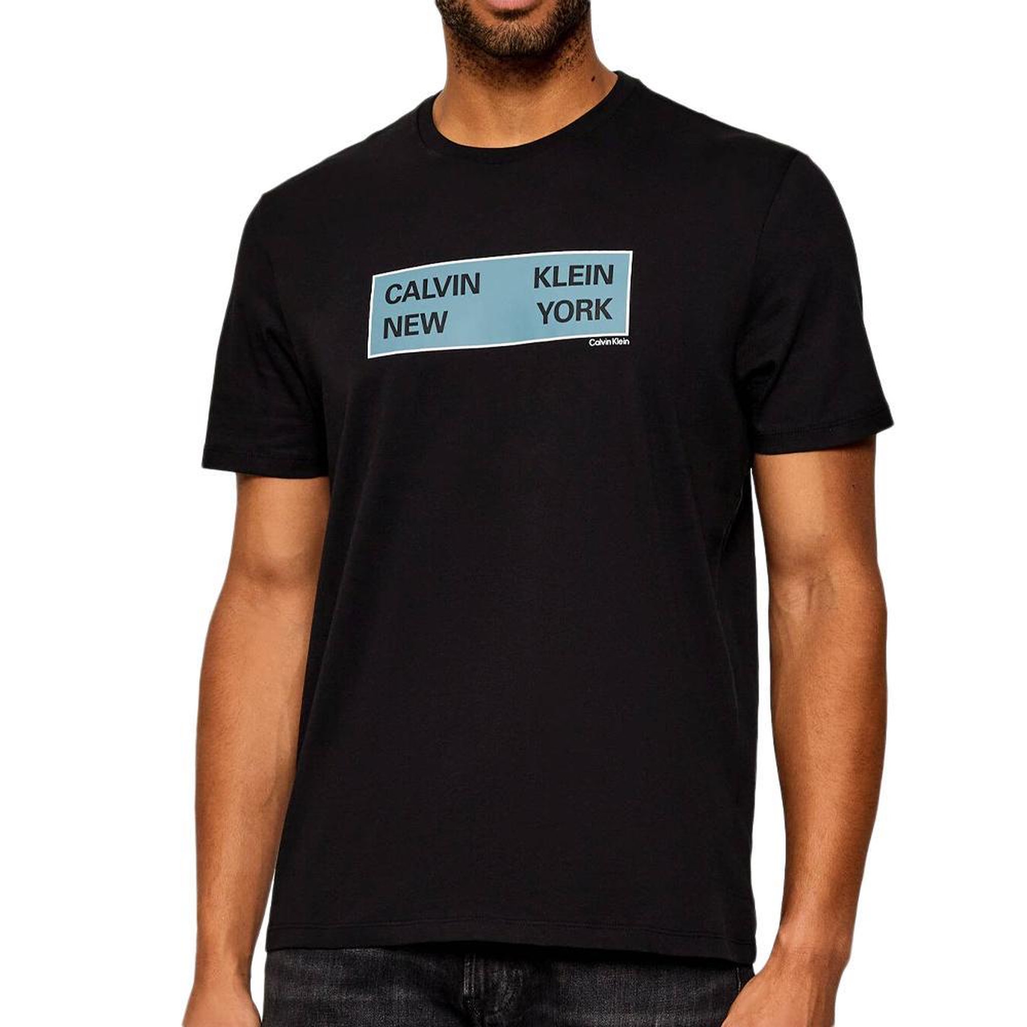 Voir la diapositive 1 : CALVIN KLEIN JEANS T-Shirt Noir Homme Calvin Klein Jeans Ckny LV04RD816G