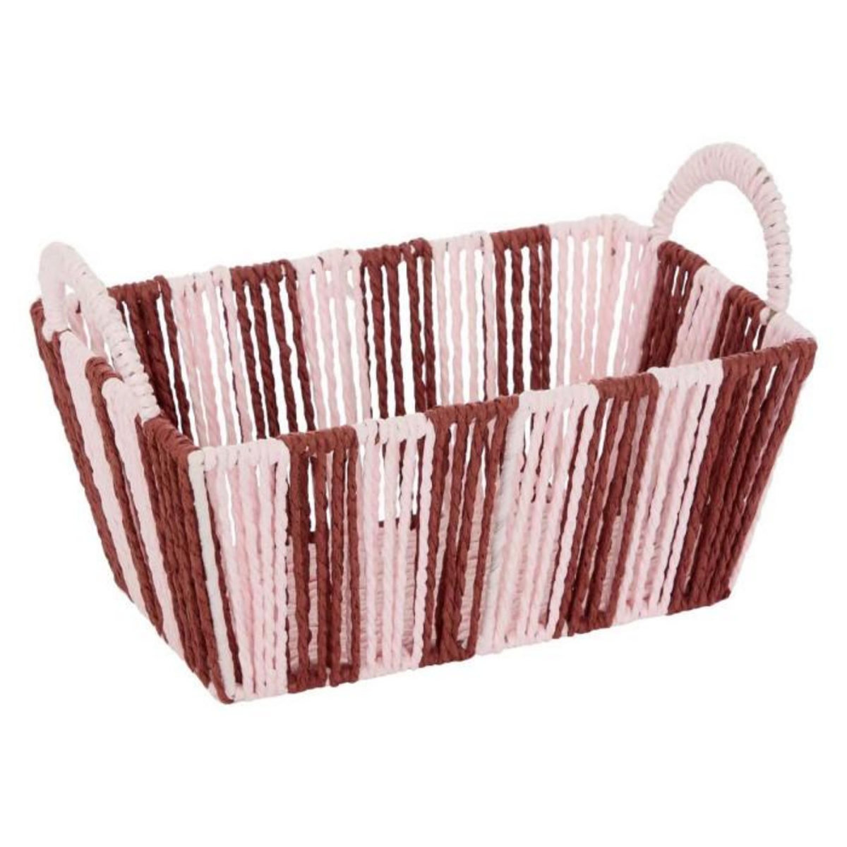 ATMOSPHERA Lot de 3 Paniers Tressés  Chéri  37cm Rouge Grenat