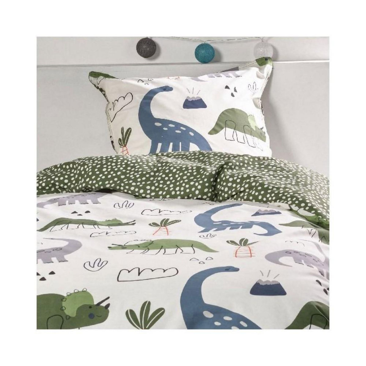 Today Housse de couette 140x200 Happy 4.11 + 1 taie 100% coton 57 fils