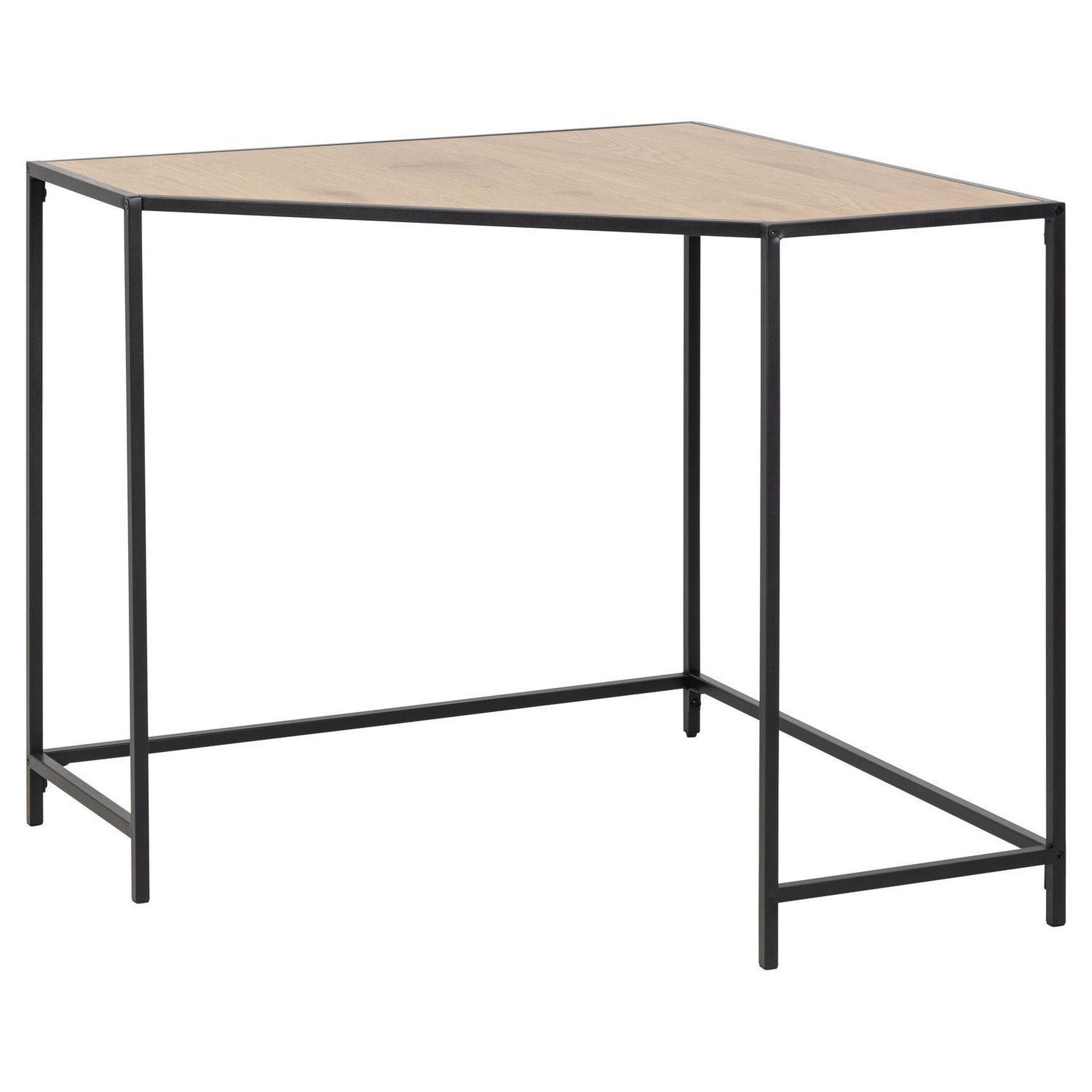 Voir la diapositive 1 : TOILINUX Bureau d'angle en MDF et Métal - Noir et Beige