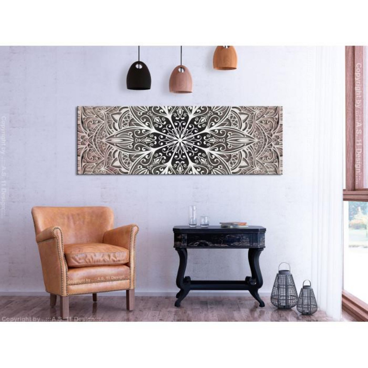 Paris Prix Tableau Imprimé  Feathers Pink Narrow