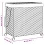 Voir la diapositive 6 : VIDAXL Panier a linge avec roulettes marron fonce 60x35x60,5 cm