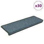 VIDAXL Tapis d'escalier 30 pcs 65x21x4 cm vert