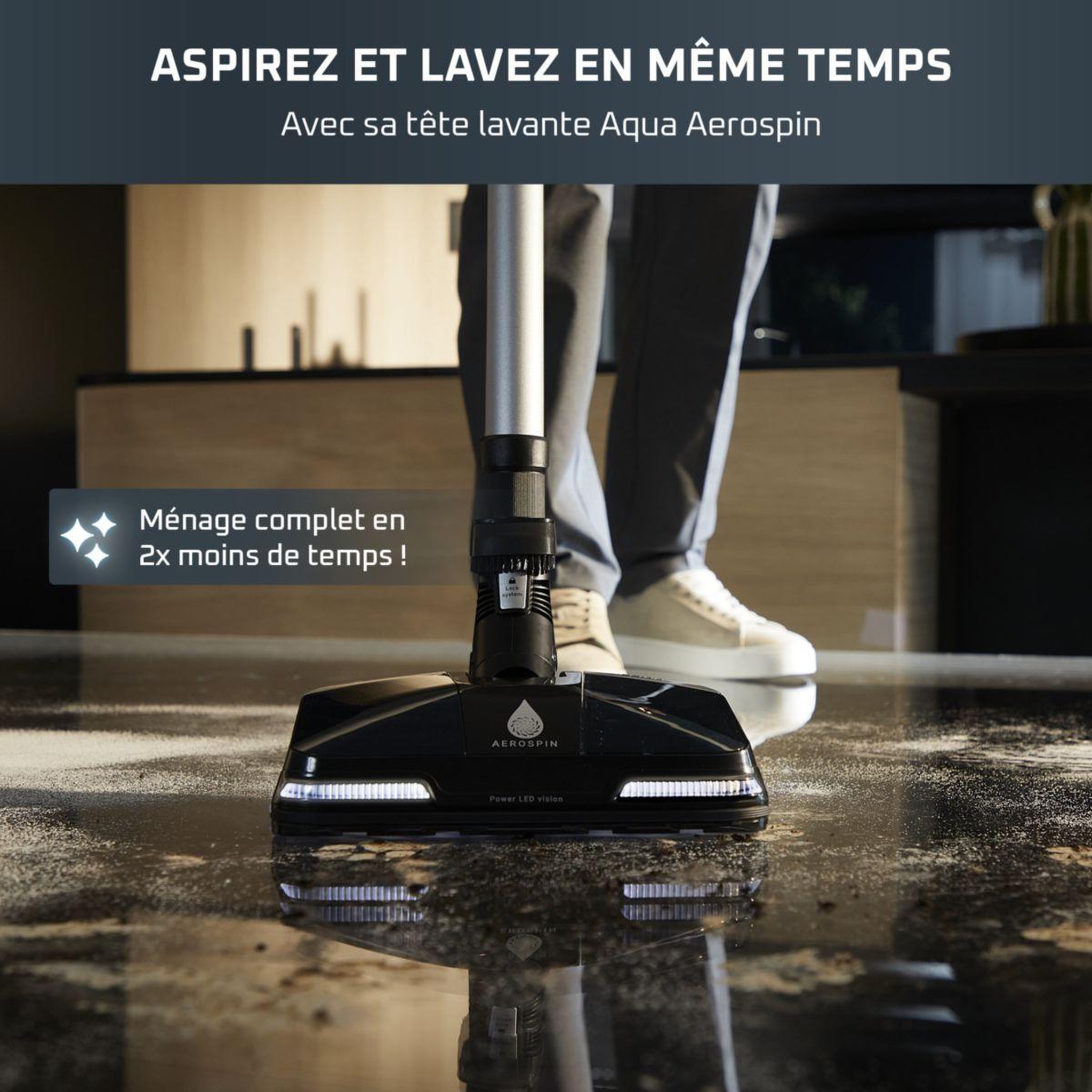 Voir la diapositive 5 : ROWENTA Aspirateur balai x-force flex 14.80 aqua rh9bc1wo