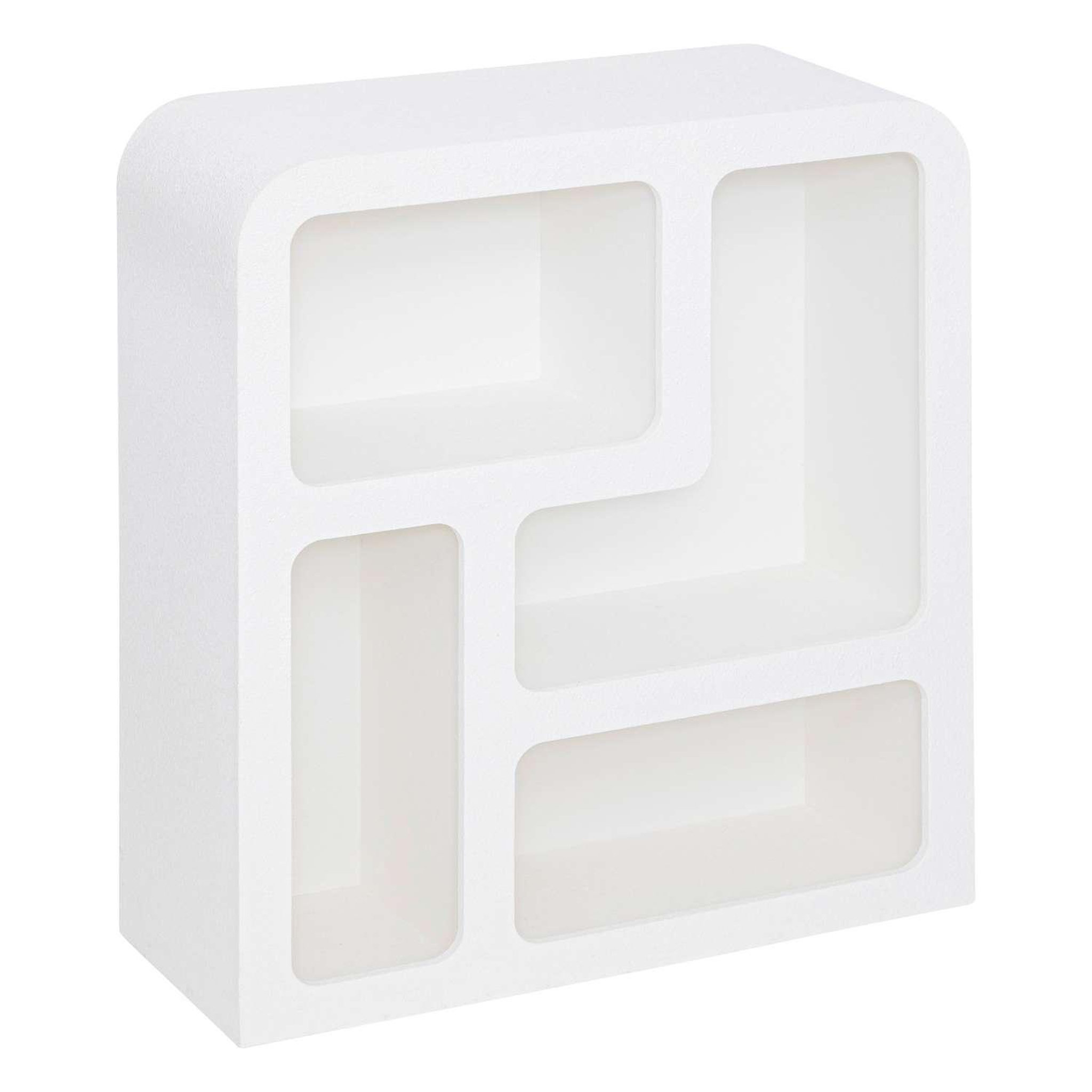 ATMOSPHERA Etagère de rangement 4 niches soleya - blanc