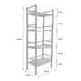 Voir la diapositive 4 : SWEEEK Etagère en bambou 4 niveaux L54cm x P32 x H144cm