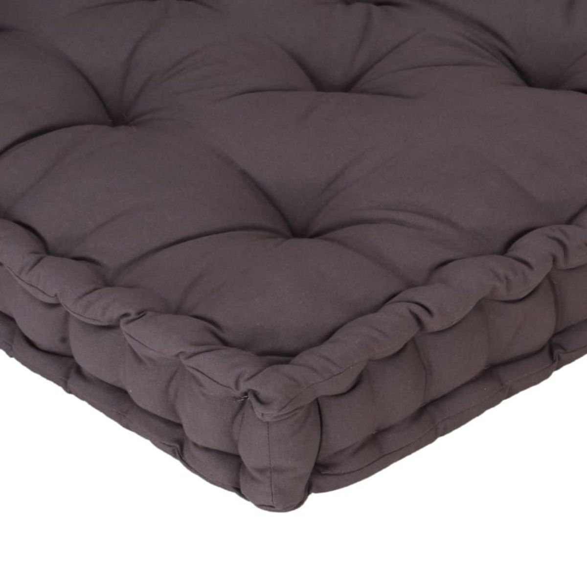 VIDAXL Coussin de plancher de palette Coton 120x80x10 cm Anthracite