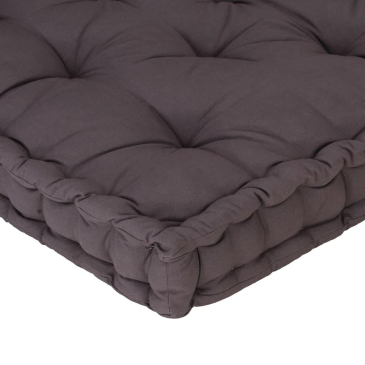 VIDAXL Coussin de plancher de palette Coton 120x80x10 cm Anthracite