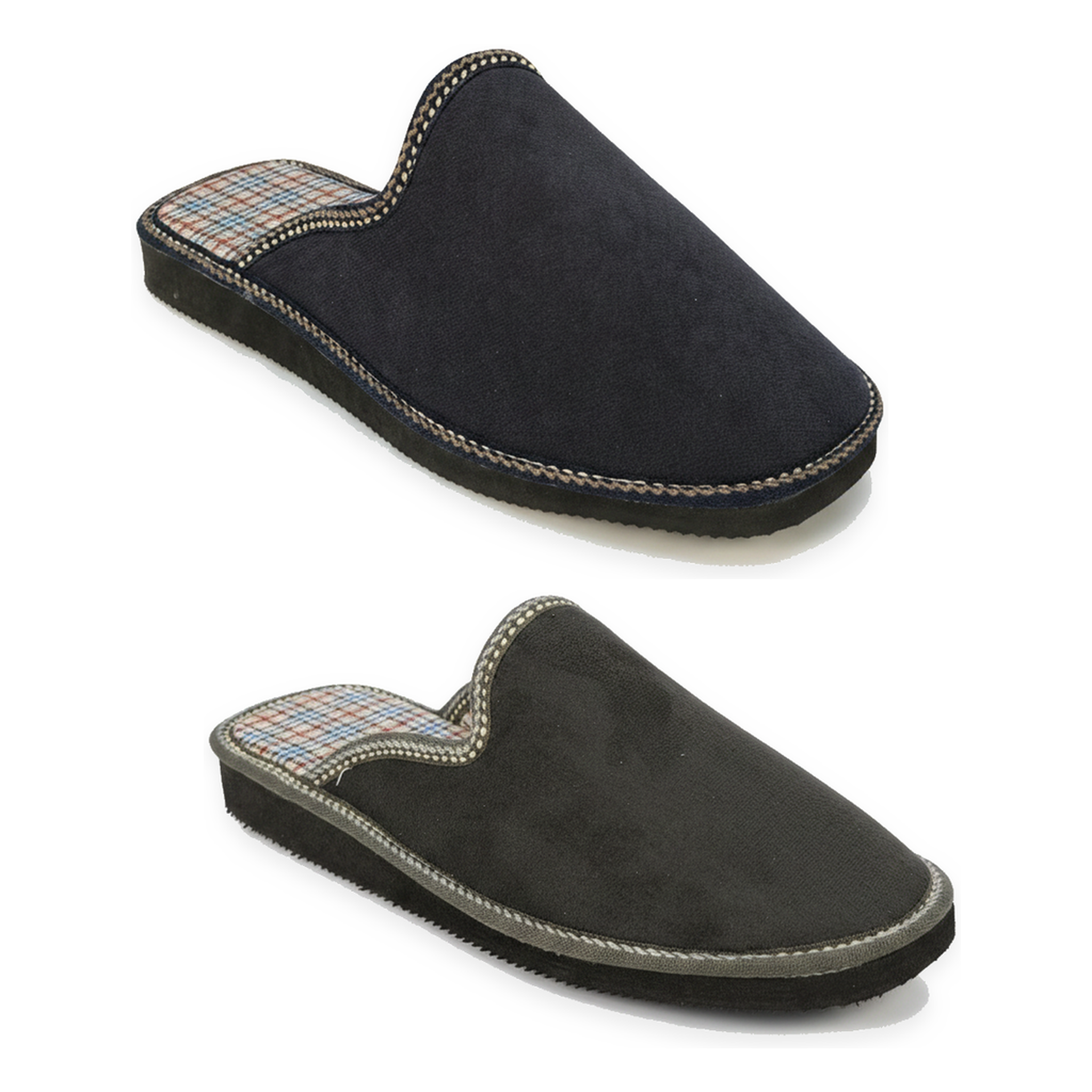 Voir la diapositive 1 : OZABI Ozabi pack de 2 paires pantoufles mules homme fabriquées en espagne