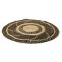Voir la diapositive 2 : Paris Prix Tapis Rond Déco en Jute  Imprimé  90cm Noir