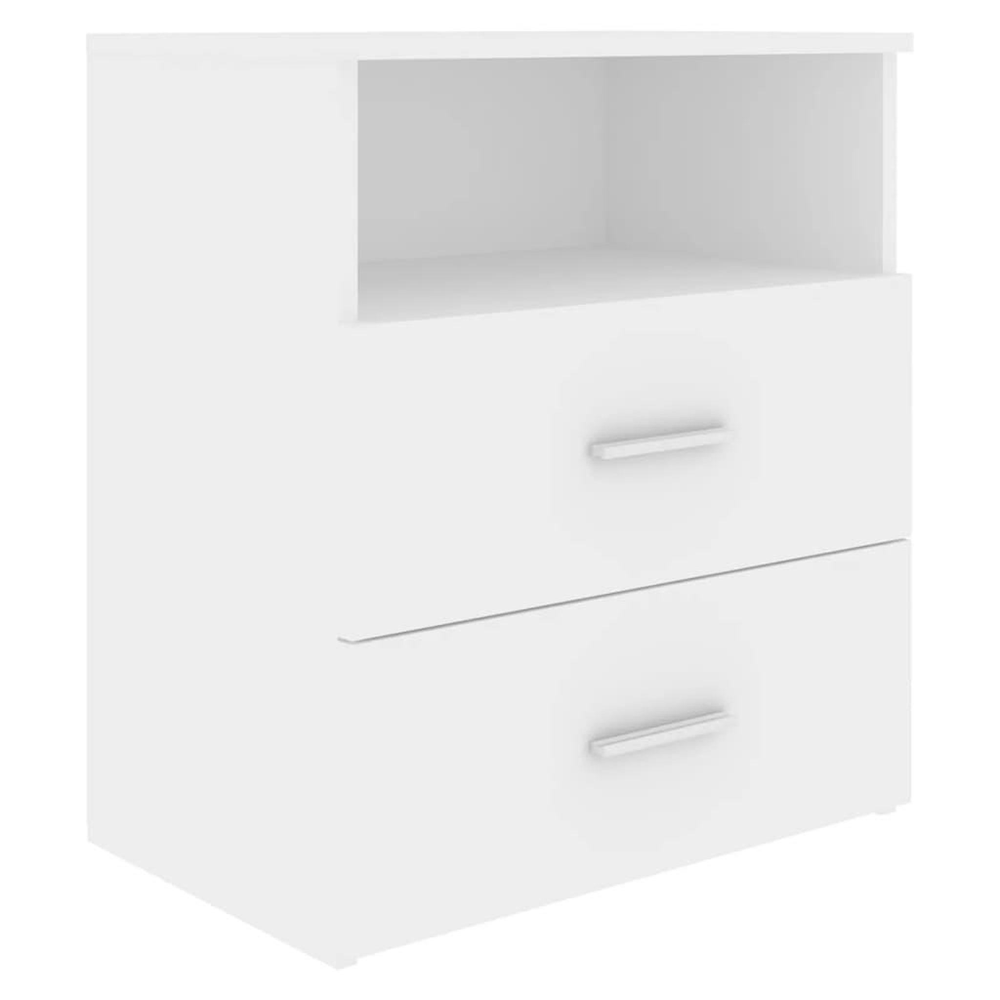 Voir la diapositive 2 : VIDAXL Table de chevet Blanc 50x32x60 cm