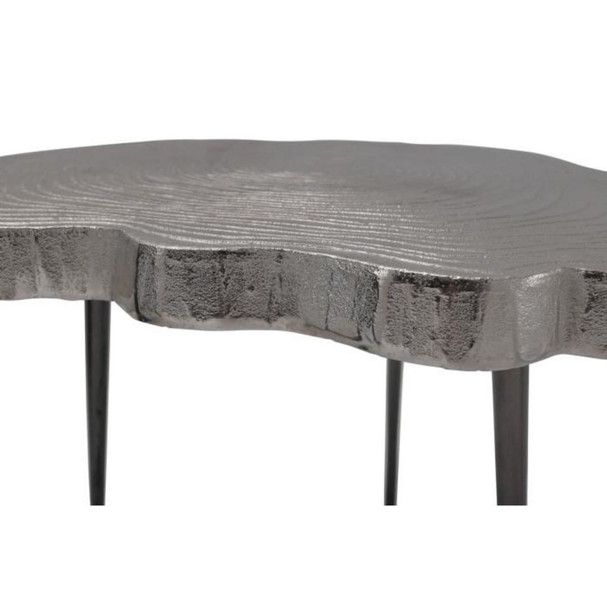 Paris Prix Table d'Appoint Design  Wood Art  65cm Argent