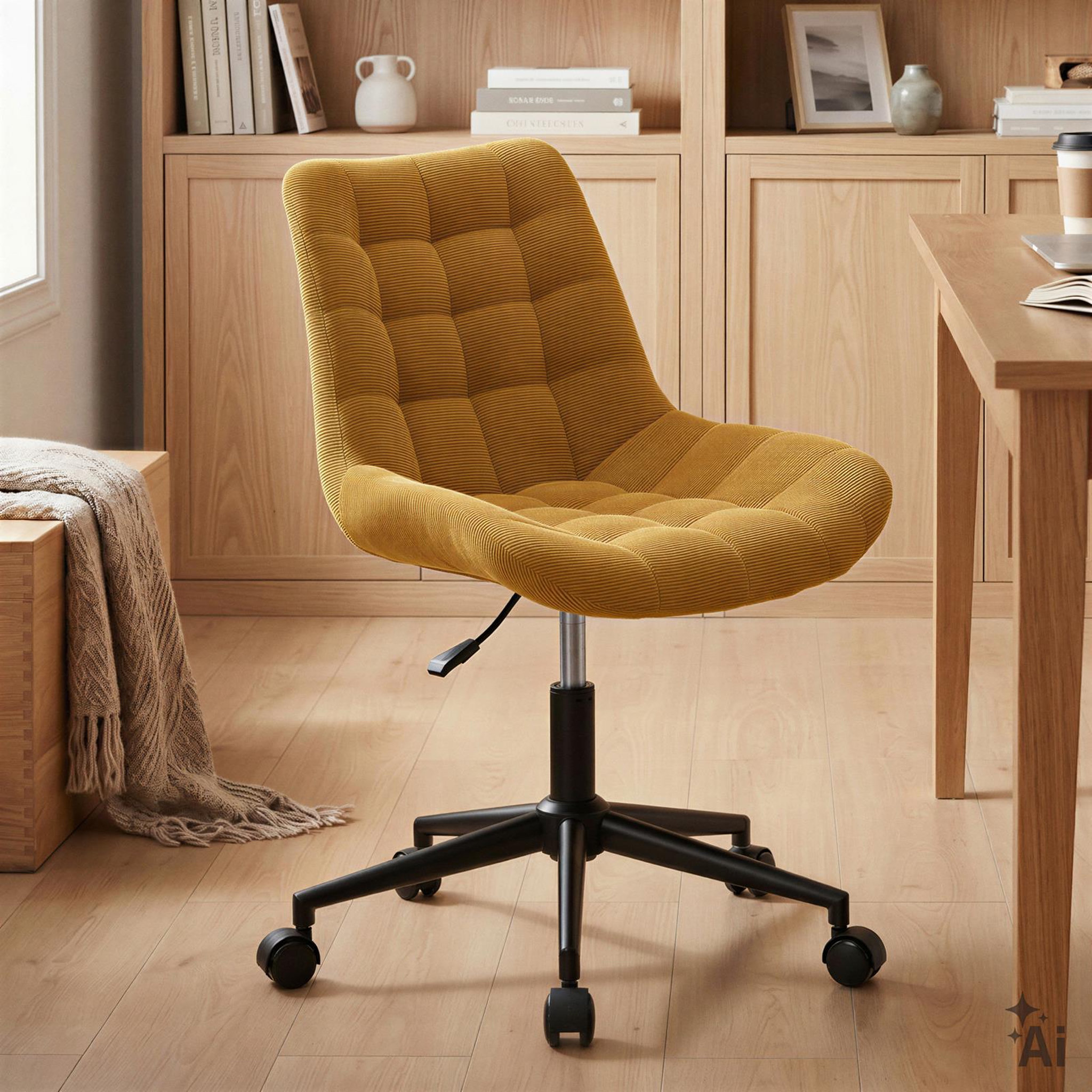 Voir la diapositive 2 : IDIMEX Chaise de bureau VASILO en velours côtelé