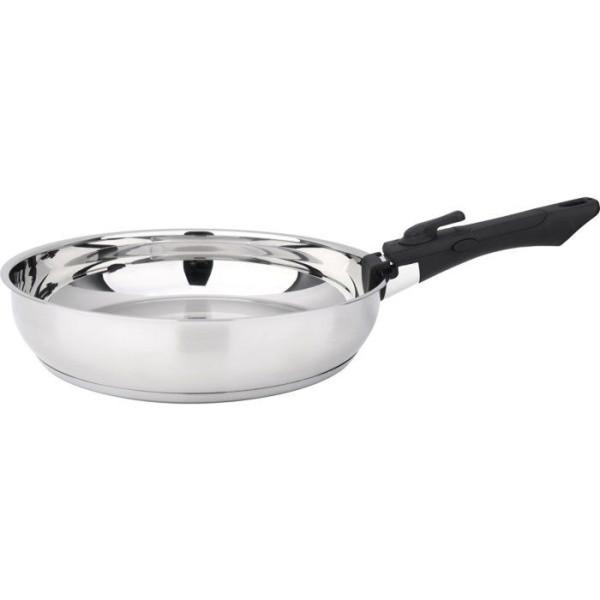 Voir la diapositive 3 : BAUMALU Lot de 2 poêles inox 24 et 28 cm + poignée - 341960
