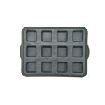 ZENKER Moule à gâteaux 12 carrés en silicone fibre de verre Zenker