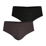 Eminence Lot de 2 slips homme Fusion. Coloris disponibles : Noir, Gris