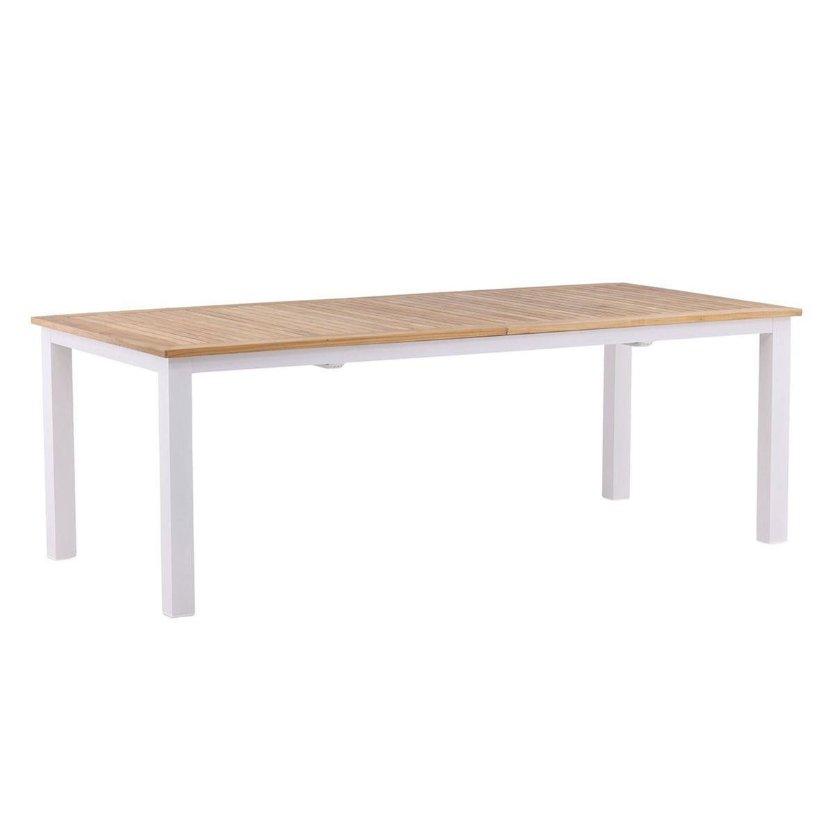 Paris Prix Table de Jardin Extensible  Panama  224-324cm Naturel & Blanc