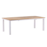 Paris Prix Table de Jardin Extensible  Panama  224-324cm Naturel & Blanc