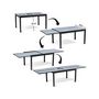 Voir la diapositive 4 : Habitat et Jardin Table de jardin en aluminium extensible  Lagos  - 140/280 x 90 x 76 cm - Gris