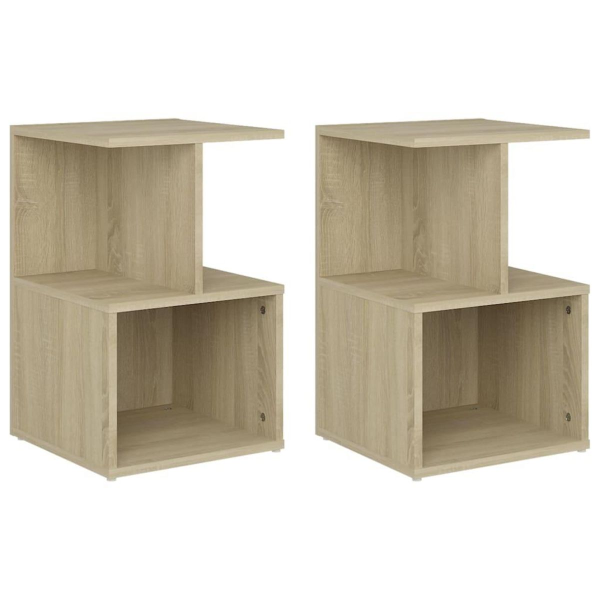 VIDAXL Tables de chevet 2pcs Chene sonoma 35x35x55cm bois d'ingenierie